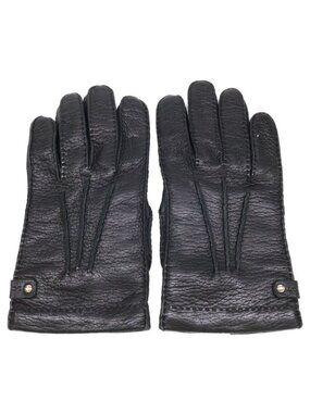 Loewe Leather Gloves Black